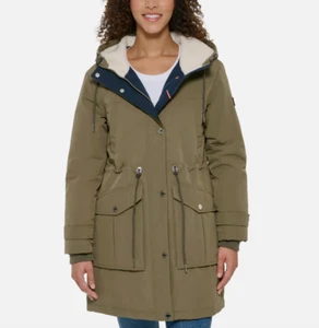 Tommy Hilfiger Giacca Parka Donna Colore Verde, Taglia XL, Nuova con etichette - Foto 1 di 4