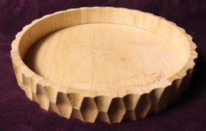 Natural Bamboo Lazy Susan 12" - 360 degree Rotatable Countertop Organizer - Picture 1 of 8