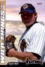2011 Washington Wild Things Choice #25 Taylor Wulf Santa Fe Texas Baseball Card