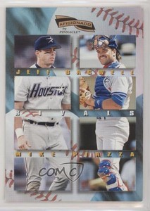 1996 Pinnacle Aficionado Rivals Jeff Bagwell Mike Piazza #15 HOF