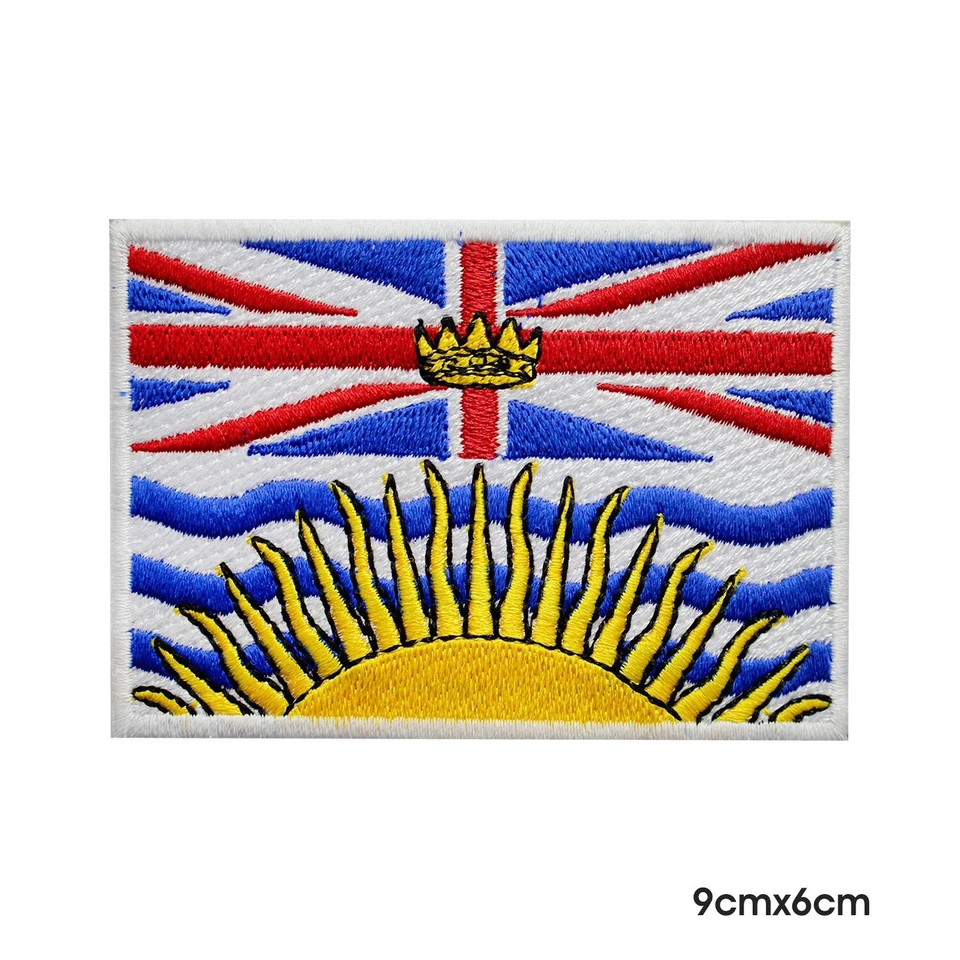 British Columbia Flag Patch, British Columbia patch, Canada flag Iron on Patch - Image 1 of 1