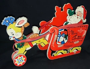 VINTAGE ‘DOLLY TOY CO.’ ADVERTISING CONTAINER-‘WHITMAN’S’ CHRISTMAS SANTA SLEIGH - Picture 1 of 16