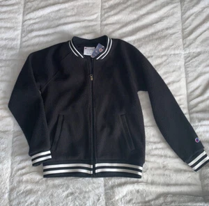 Boys Youth Champion Black Full Zip Jacket Small Fleece - Picture 1 of 5