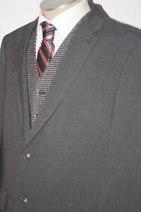 SADDLEBRED mens suit DARK GRAY FLAT FRONT MOTION STRETCH WAISTLINE 48R 48 e58
