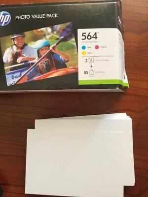 HP Ink Cartridges and photo paper - Image 1 of 4
