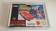 Super Chase HQ PAL in Acrylic GLASBOX Super Nintendo SNES Original