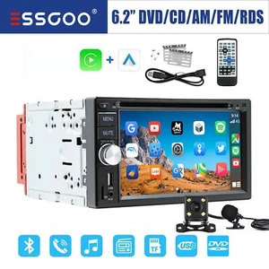 2 DIN Autoradio Carplay Android Auto Mit DVD/CD FM AM RDS USB Bluetooth MIK +Kam - Bild 1 von 17