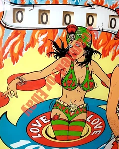1975 BALLY WIZARD Pinball Machine Playfield Left Chick Closeup 8x10 Photo - Picture 1 of 1