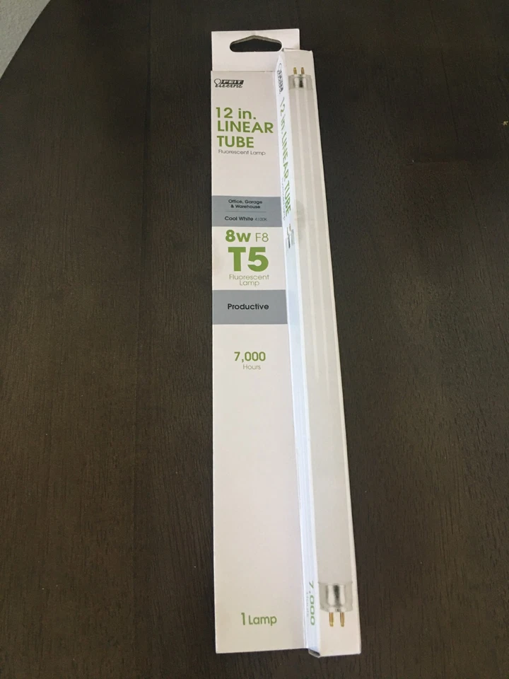 Feit Electric F8T5/CW/RP 8W 4100K Cool White G5 Base T5 Fluorescent Linear Bulb - Image 1 of 1