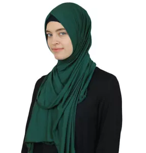 Modefa Premium Jersey Hijab Scarf Modest Wrap Shawl - Emerald Green - Picture 1 of 2