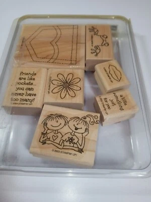 Stampin' Up! Juego de 7 sellos de goma divertidos de bolsillo-de colección-usados en excelente estado Foto 1 de 3