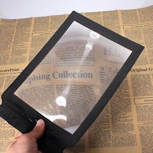 A4 Full Page Magnifier Sheet Magnifying Glass Reading Aid Lens 3X Big