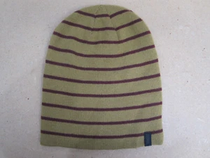 A. KURTZ Deck Stripe Reversible Beanie Acrylic "Tan" - Picture 1 of 3
