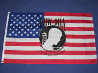 2'X3' NEW  POW/ MIA FLAGS  BLACK & WHITE POLYESTER SOLD BY A VIETNAM VET