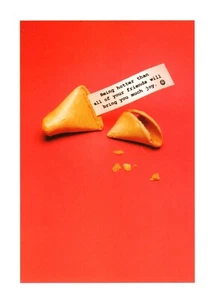 Happy Birthday Fortune Cookie Being Hot Will Bring You Much Joy Greeting Card - Picture 1 of 3