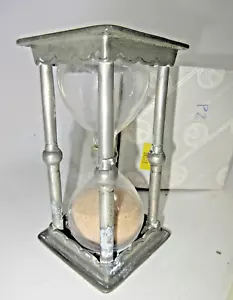 schwere antike Sanduhr Cosi Tabellini Sanduhr Zinn / Glas 1930-40 mit Stempel - Bild 1 von 14