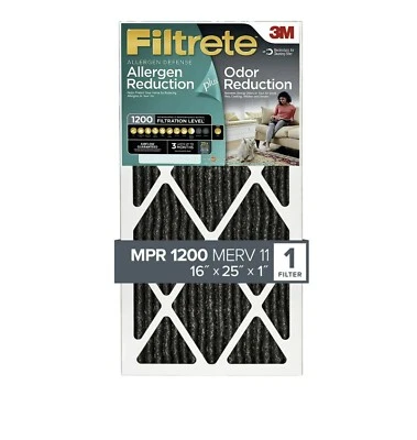 4*Filtrete by 3M 16x25x1, MERV 11, Allergen Plus Odor Reduction HVAC Furnace - Image 1 of 3