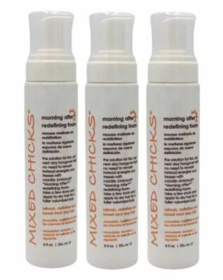 3 Pack Mixed Chicks Morning After Redefining Hair Foam Mousse 8 oz Refresh Curls - Image 1 of 4