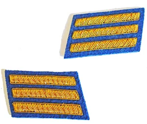 American Civil War Confederate Light Blue Infantry Captains Collar Insignia - Picture 1 of 2
