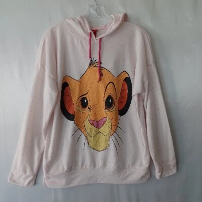 Guess толстовка женщин M Simba Lion King светло-розовый пуловер толстовка с капюшоном Pima хлопок - Изображение 1 из 4