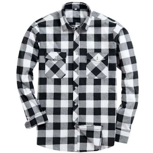 100% Cotton Long Sleeve Casual Button Down Flannel Shirts for Men - Picture 1 of 12