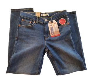 NWT Levis Low Pro Jeans YOUTH 8 Reg Blue Wash Stretch Relaxed Slim Fit Mid Rise - Picture 1 of 10