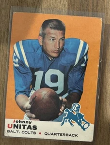 1969 Johnny Unitas #25 Baltimore Colts HOF Vintage Football Card F183 - Picture 1 of 2