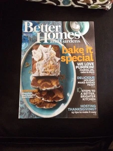 BETTER HOMES & GARDENS MAGAZINE: NOV 2014: BAKE IN SPECIAL THANKSGIVING TIPS ETC - Picture 1 of 1