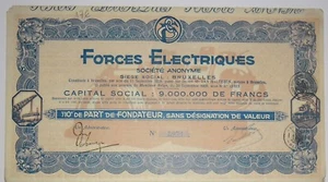 -streitkräfte Elektrisch Part Des Gründerzeit (Brüssel) 1928 - Picture 1 of 2