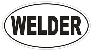 WELDER Oval Bumper Sticker or Helmet Sticker D1712 Euro Oval - Picture 1 of 1