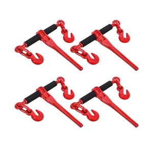 3/8''-1/2'' Chain Binders G80, 4 Pack Grade 80 Ratchet Load Binder 3/8 to 1/2... - Picture 1 of 8