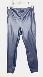 WHBM Runaway vegane Kunstleder Leggings 10P Officer Blue Neu mit Etikett Workwear, Club Y2 - Bild 1 von 9