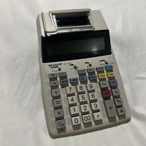 Sharp EL-1801V Portable 12-Digit 2-Color Serial Printing Calculator - Picture 1 of 7