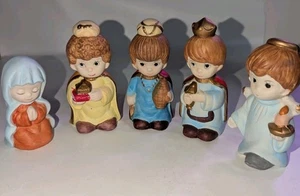 Statuine presepe porcellana kitsch vintage 11 pz come bambino  - Foto 1 di 15