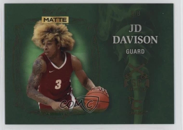 2022 Wild Card Matte Draft Smoking Gun Chase Green - Smoke /8 JD Davison #SG-12 - Image 1 of 2
