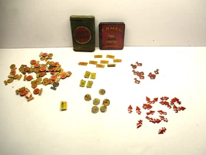 90- Tobacco Tags Smoke Chew Pocket Tin Lucky Strike Cigar Camel Snuff Sign Metal - Bild 1 von 14