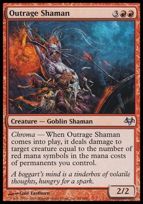 Outrage Shaman -Foil Light Play MTG Eventide - Image 1 of 1