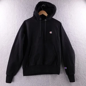 Champion Reverse Weave  Mens Hoodie Black Small Pullover Sweatshirt Heavy - Picture 1 of 6