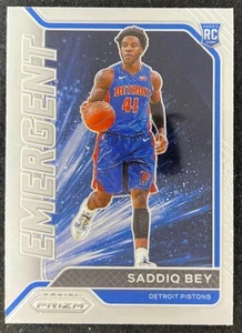 SADIQ BEY * TARJETA DE NOVATO * (RC) 2020-21 PANINI PRIZM EMERGENTE #4 - Imagen 1 de 2