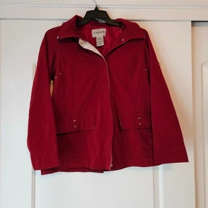 Weather Tamer Women's Hooded Lightweight Jacket Red Medium (8/10) Coat Fall - Picture 1 of 13