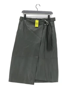 Autograph Women's Maxi Skirt UK 12 Green Leather with Polyester Long Maxi - Picture 1 of 6