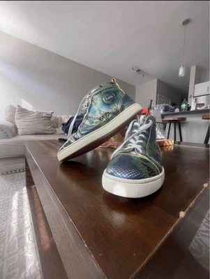 Zapatillas Louboutin Python Rojo Parte Inferior Foto 1 de 4