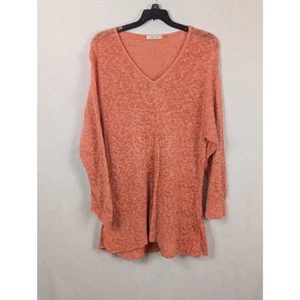 Suéter vintage Avalin cuello en V manga larga coral/naranja para mujer talla única - Imagen 1 de 12