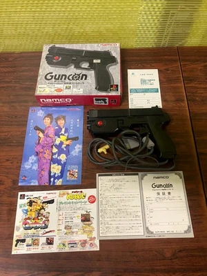 Guncon Light Gun Controller Playstation PS1 Namco Black NPC-103 Tested Boxed C93 - Image 1 of 4