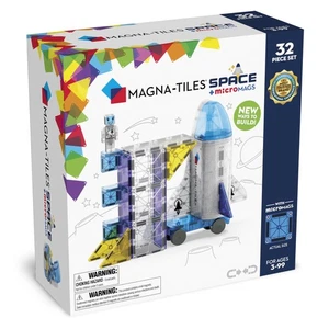 Space 32-Piece Magnetic Construction Set, The Original Magnetic Building Brand - Picture 1 of 7