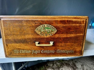 antique Vintage Oak 1 Drawer Wooden butler brands paper the best File Cabinet MN - Picture 1 of 13