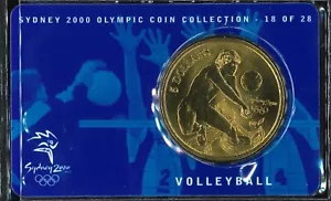 2000 Australian Mint $5 Bronze Volleyball Coin - Sydney Olympics Commemorative - Foto 1 di 2