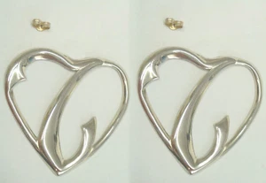 ORECCHINI a lobo con INIZIALE " T " a forma di CUORE in Argento 925 - Imagen 1 de 2
