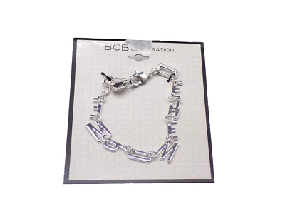 Pulsera Generación BCBG Eslabón Tono Plata Potenciado Inspirador 6.5" a 7.25" Foto 1 de 4