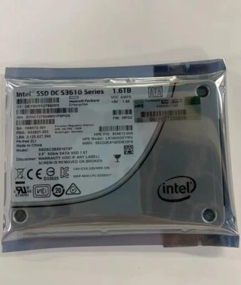 HP INTEL 1.6TB S3610 SERIES SSDSC2BX016T4P 6Gbs 2.5" SATA SSD 804612-004 - Image 1 of 2